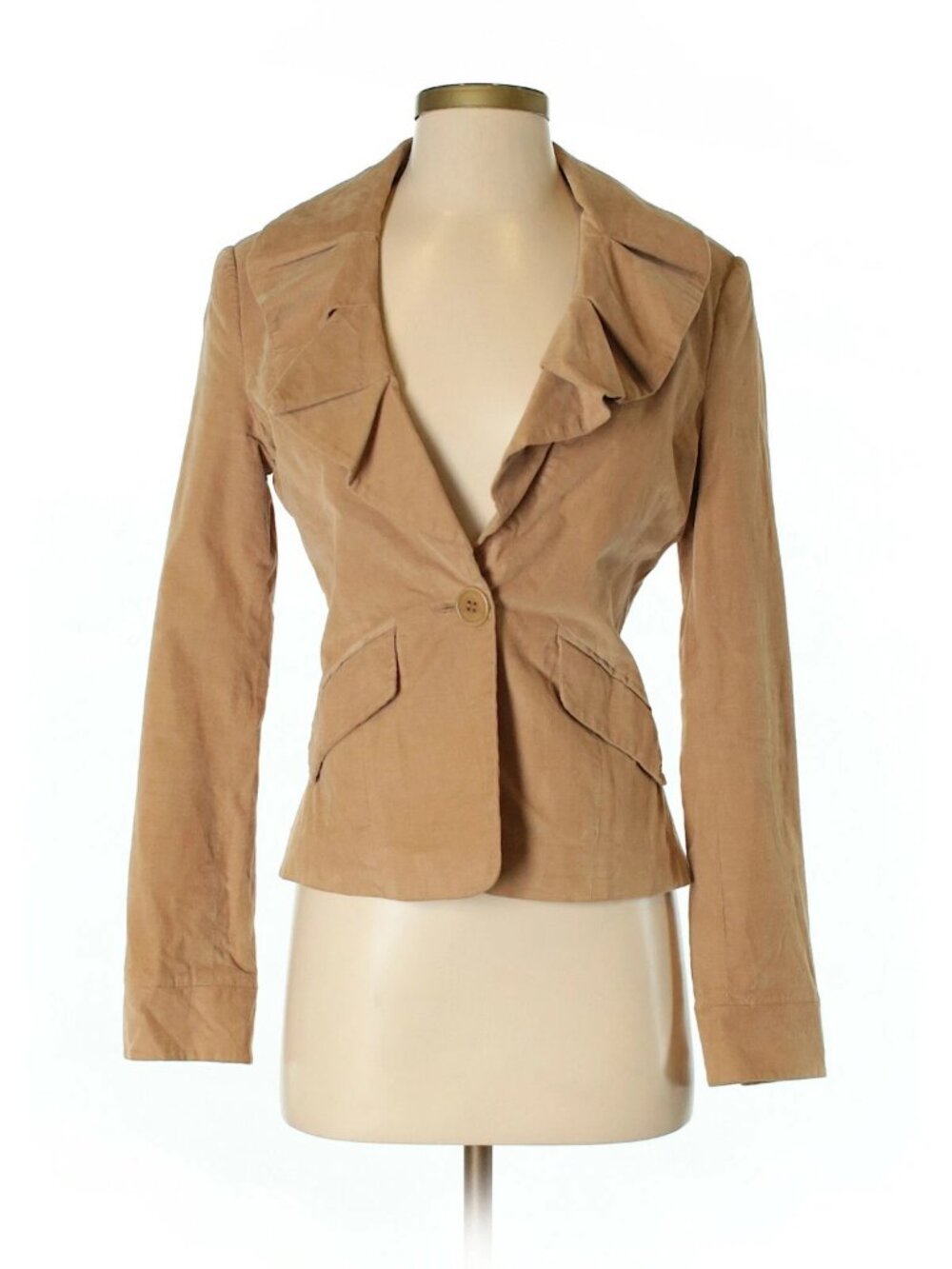 BCBGMAXAZRIA Womens Ruffle Collar Casual Blazer Jacket, size XS